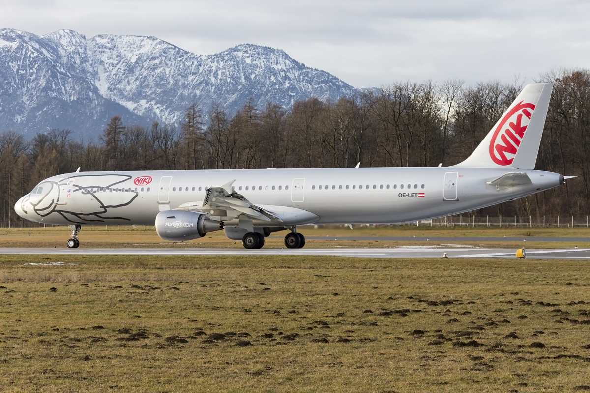 Niki, OE-LET, Airbus, A321-211, 09.01.2016, SZG, Salzburg, Austria 



