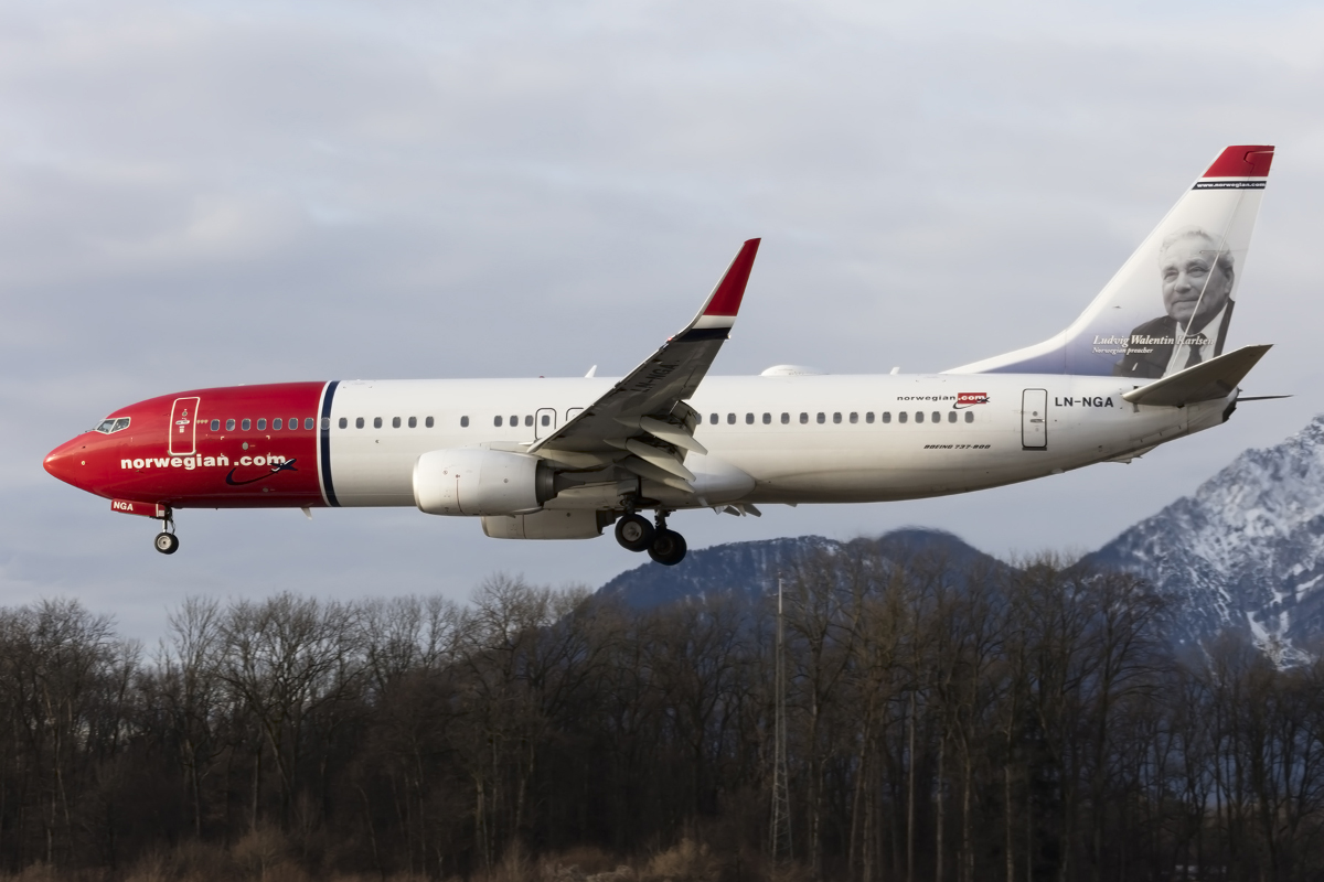 Norwegian, LN-NGA, Boeing, B737-8JP, 09.01.2016, SZG, Salzburg, Austria 



