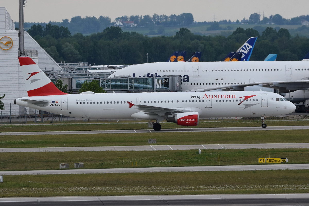 OE-LBC Austrian Airlines Airbus A321-111  , MUC , 10.05.2018