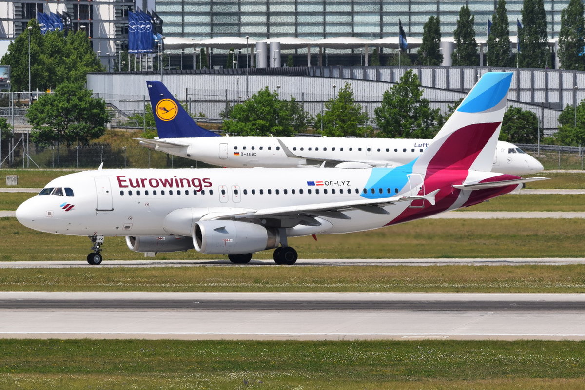 OE-LYZ Eurowings Europe Airbus A319-132  , MUC , 10.05.2018
