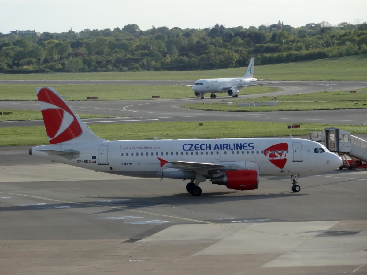 OK-REQ Czech Airlines (CSA) Airbus A319-112  gelandet in Hamburg am 02.05.2014