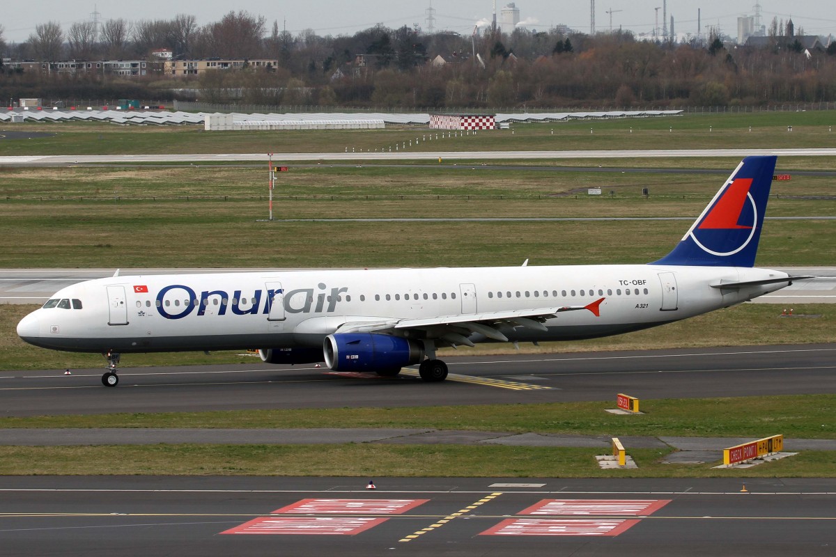 Onur Air, TC-OBF, Airbus, A 321-231, 03.04.2015, DUS-EDDL, Düsseldorf, Germany