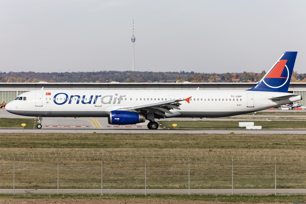 Onur Air, TC-OBF, Airbus, A321-231, 24.10.2015, STR, Stuttgart, Germany 



