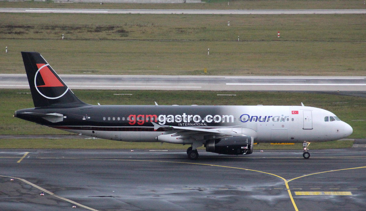 OnurAir, TC-ODC, MSN 3570, Airbus A 320-233, 15.01.2019, DUS-EDDL, Düsseldorf,Germany (ggmgastro livery) 
