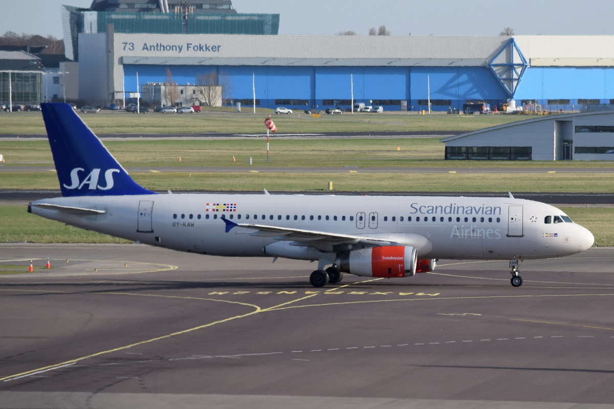 OY-KAW SAS Scandinavian Airlines Airbus A320-232  , AMS , 13.03.2017