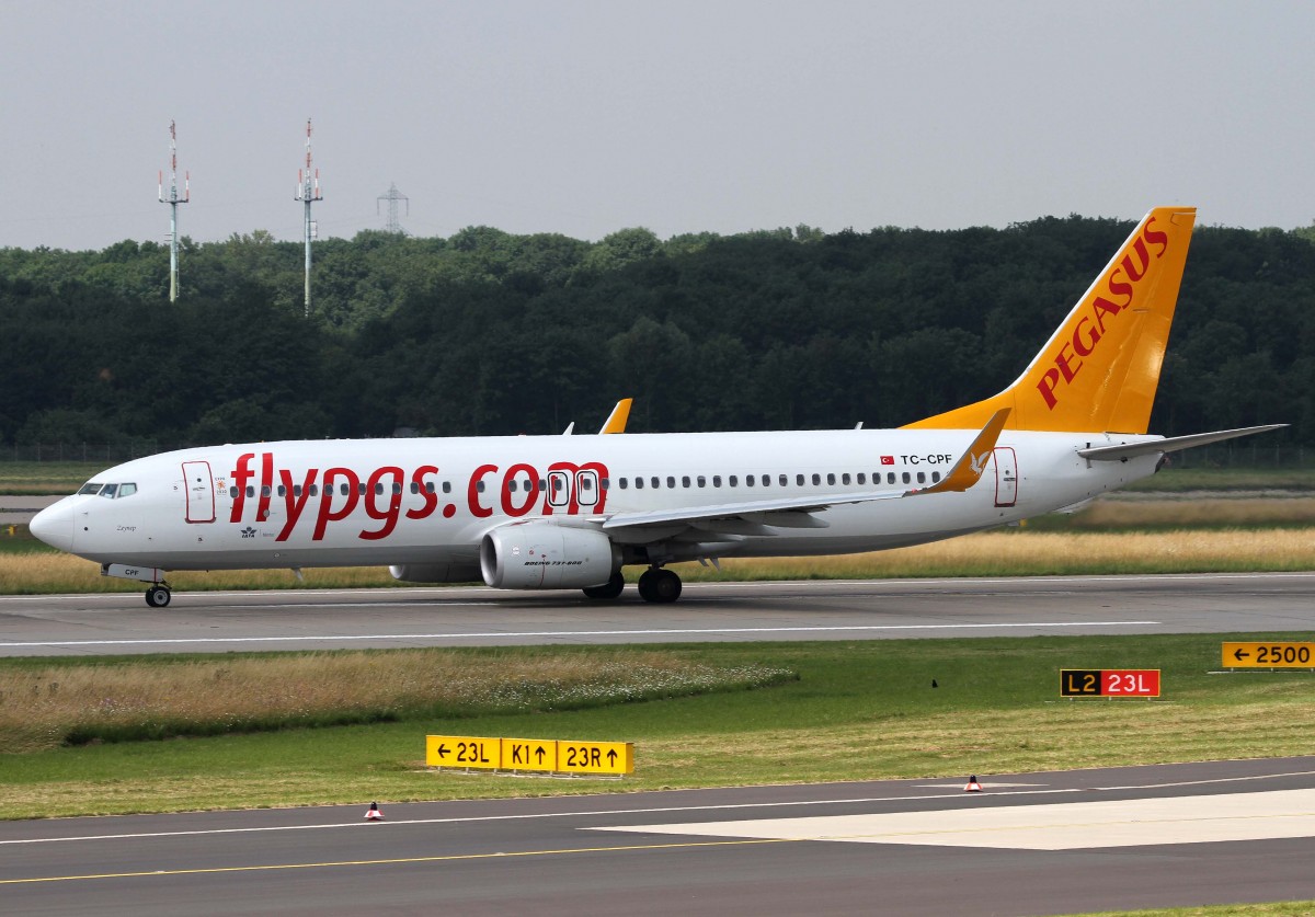 Pegasus Airlines, TC-CPF  Zeynep , Boeing, 737-800 wl, 01.07.2013, DUS-EDDL, Dsseldorf, Germany 