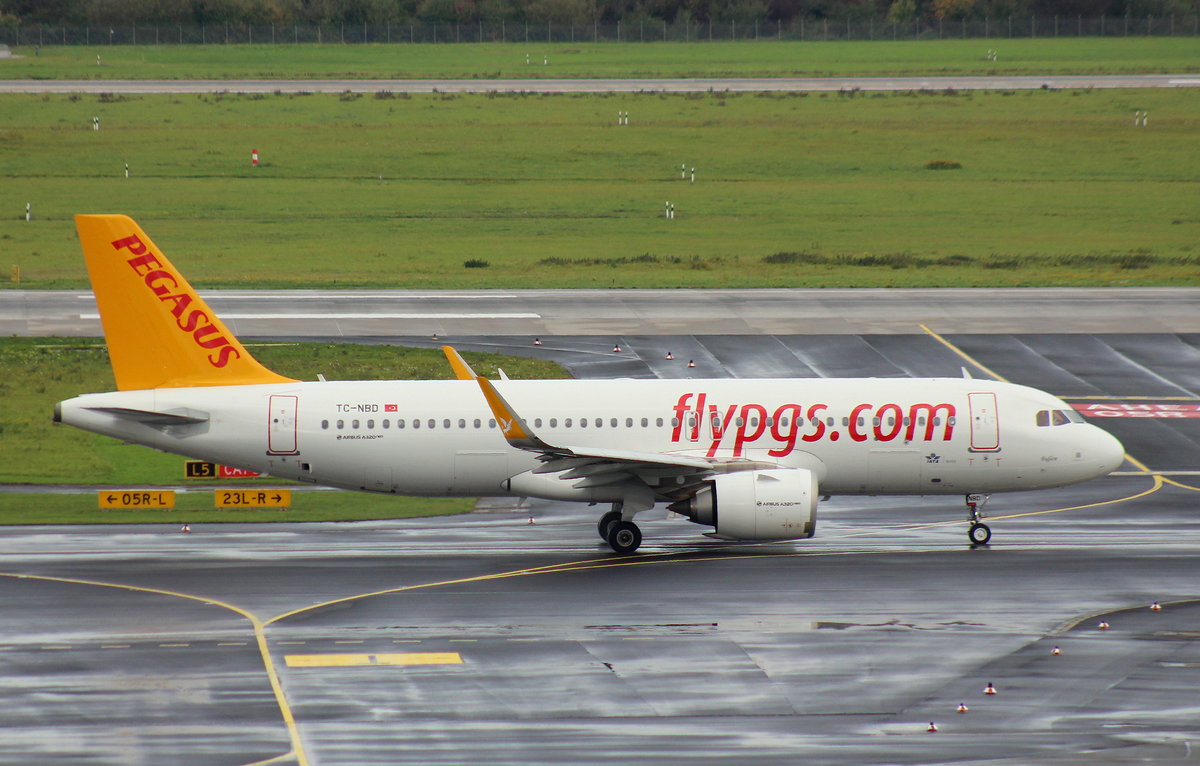 Pegasus Airlines, TC-NBD, MSN 7162, Airbus A 320-251N(SL), 08.10.2017, DUS-EDDL, Düsseldorf, Germany (Name: Buglem) 