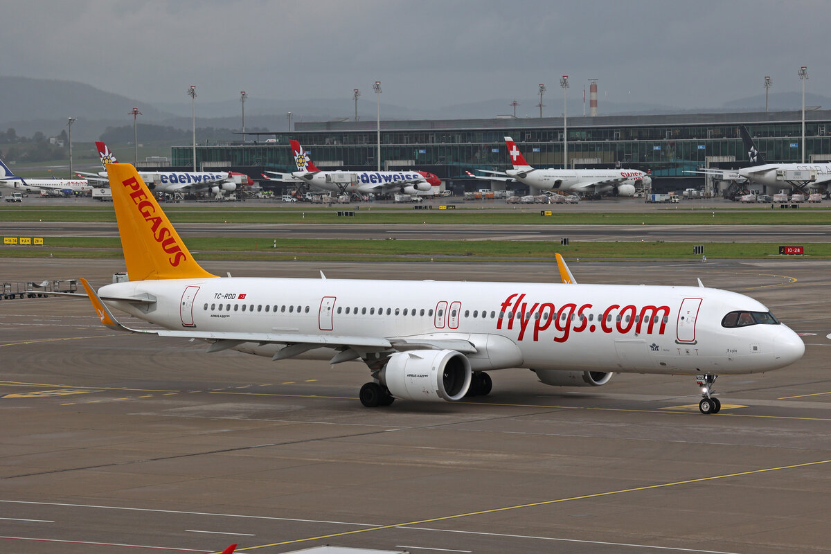 Pegasus Airlines, TC-RDD, Airbus A321-251NX, msn: 11166,  Avsin , 14.Oktober 2023, ZRH Zürich, Switzerland.