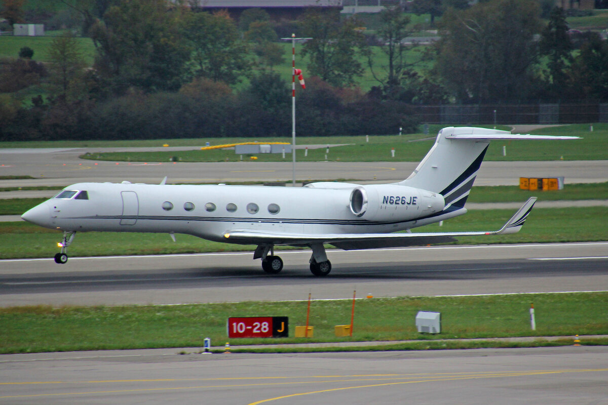 Pegasus Elite Aviation, N626JE, Gulfstream G-V, msn: 642, 10.Oktober 2022, ZRH Zürich, Switzerland.