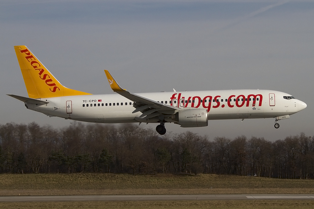 Pegasus, TC-CPO, Boeing, B737-8AS, 06.01.2015, BSL, Basel, Switzerland 



