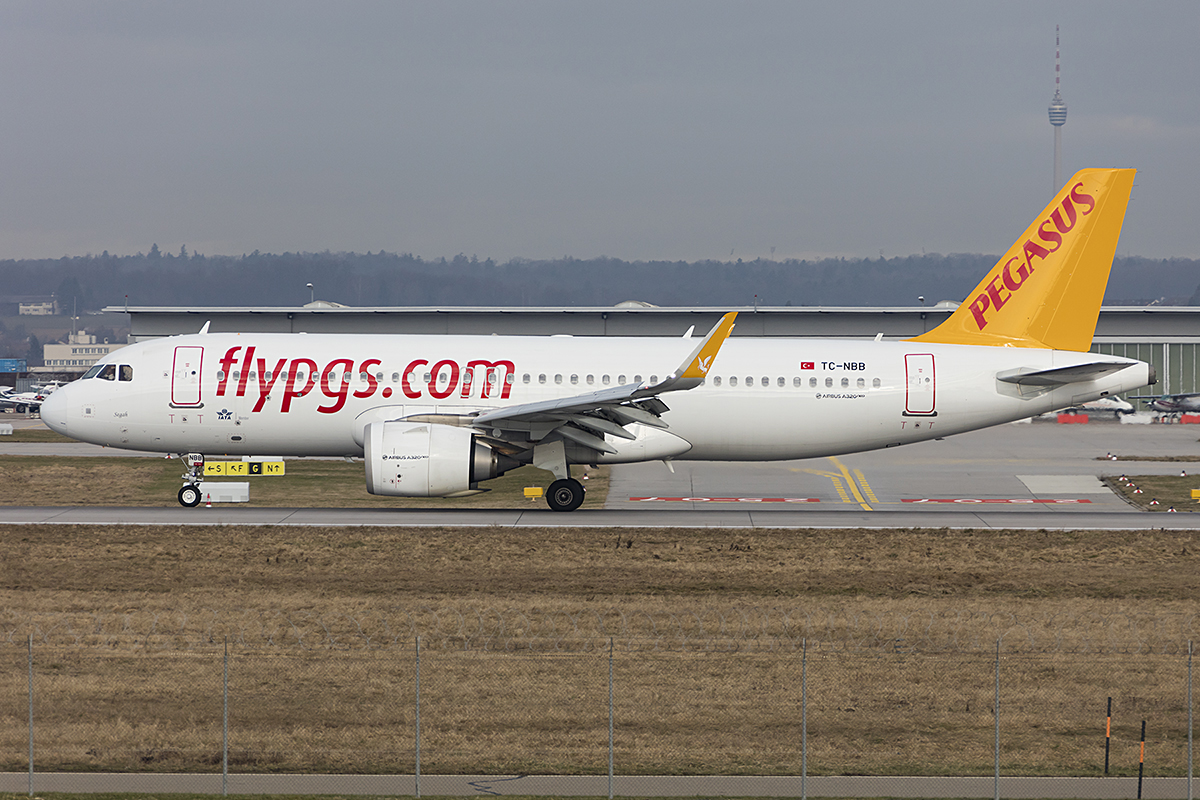 Pegasus, TC-NBB, Airbus, A320-251N, 11.01.2018, STR, Stuttgart, Germany 


