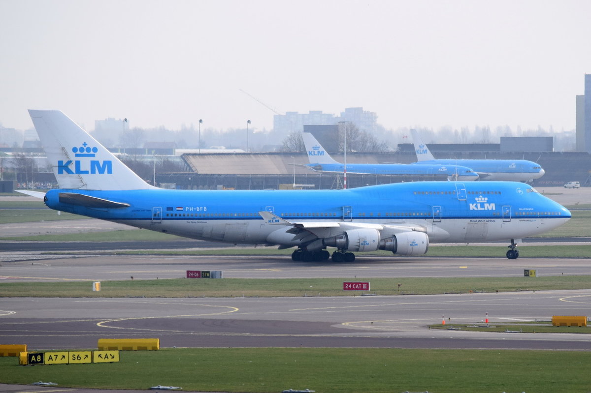 PH-BFB KLM Royal Dutch Airlines Boeing 747-406  , AMS , 14.03.2017