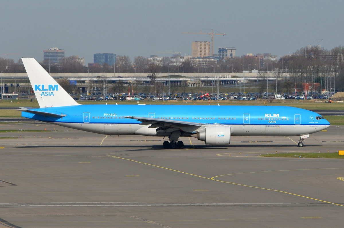 PH-BQL KLM Royal Dutch Airlines Boeing 777-206(ER)  , AMS , 12.03.2017