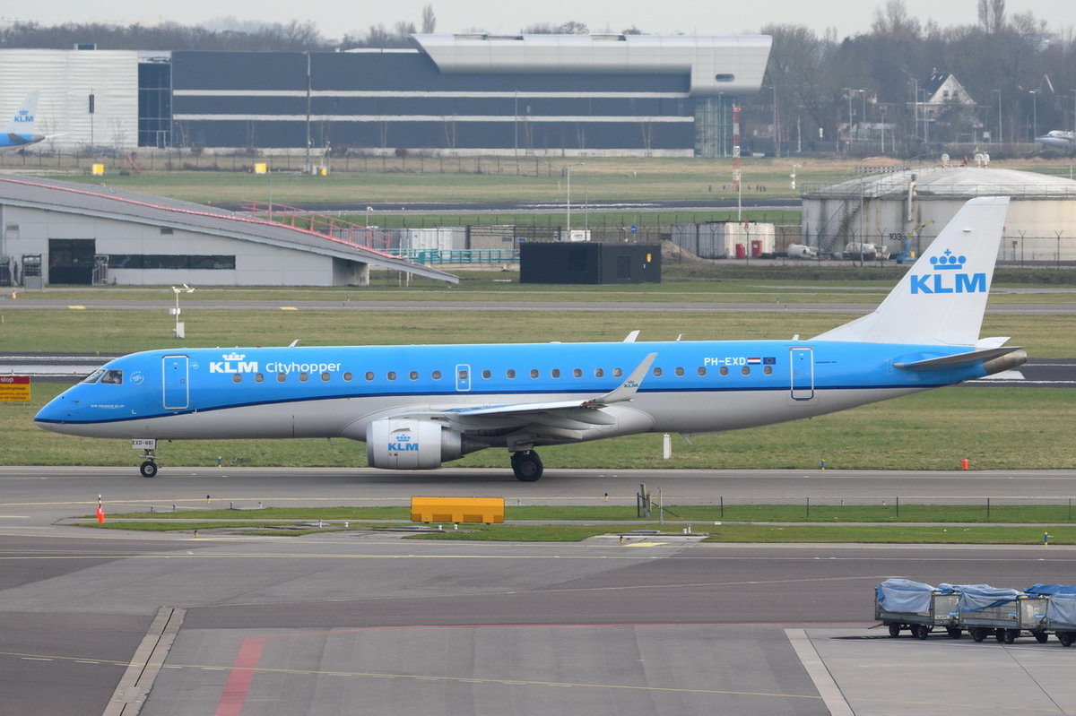PH-EXD KLM Cityhopper Embraer ERJ-190STD (ERJ-190-100) , AMS , 11.03.2017