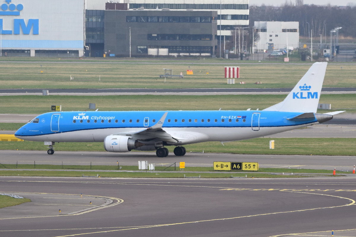 PH-EZK KLM Cityhopper Embraer ERJ-190STD (ERJ-190-100) , AMS , 11.03.2017