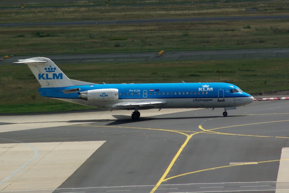 PH- KZN KLM Cityhopper Fokker F70    zum Start am 16.07.2014 in Frankfurt