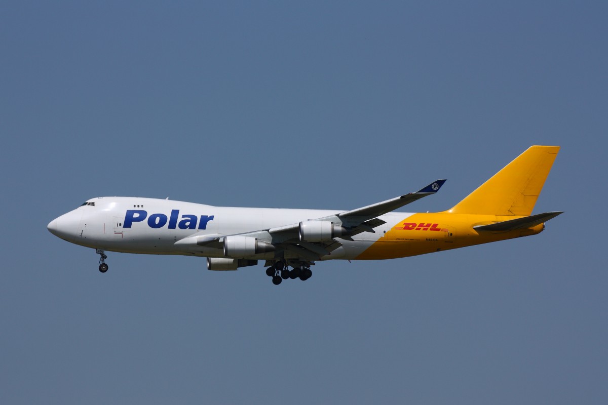 Polar Air Boeing 747-400F (N451PA), Flughafen Leipzig/Halle. Fotografiert am 08.06.2014. 