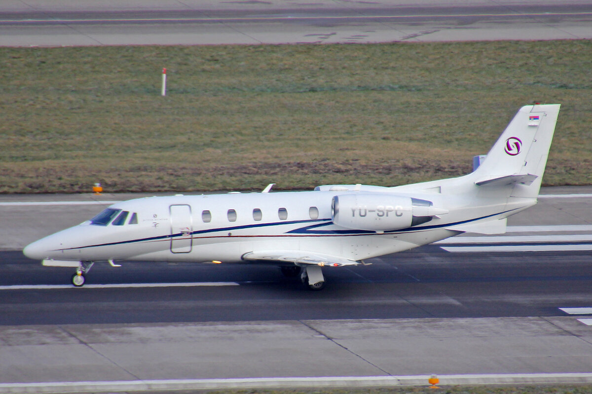 Prince Aviation, YU-SPC, Cessna 560XL Citation 560XLS+, msn: 560-6136, 20.Januar 2023, ZRH Zürich, Switzerland.