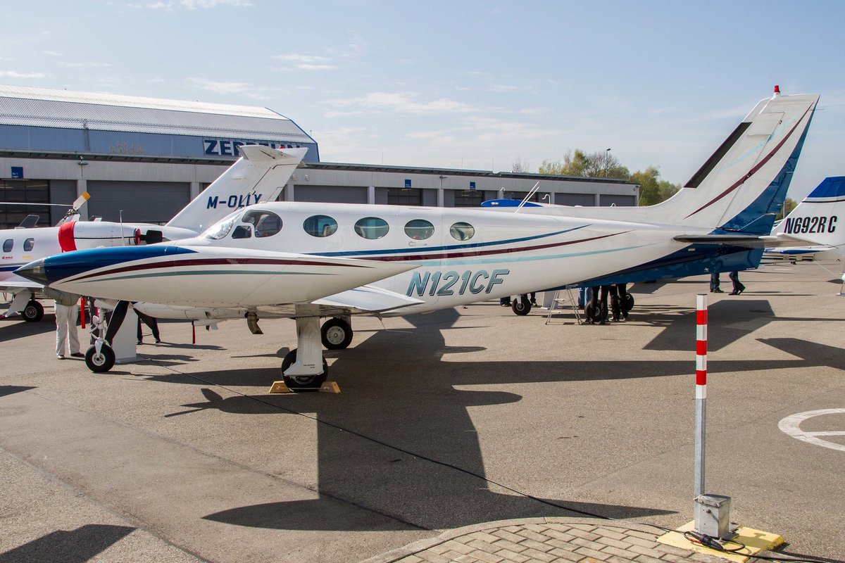 privat, N121CF, Cessna, 340, 07.04.2017, Aero '17, Friedrichshafen, Germany