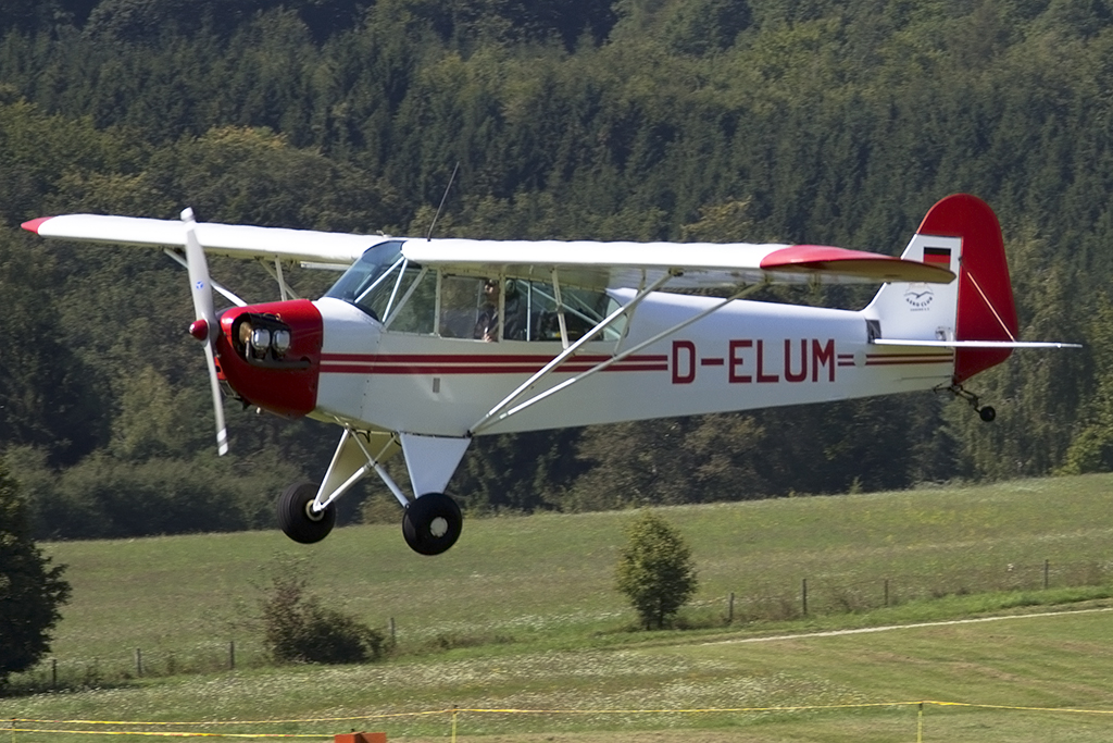 Private, D-ELUM, Piper, J-3C-65 Cub, 06.09.2013, EDST, Hahnweide, Germany 




