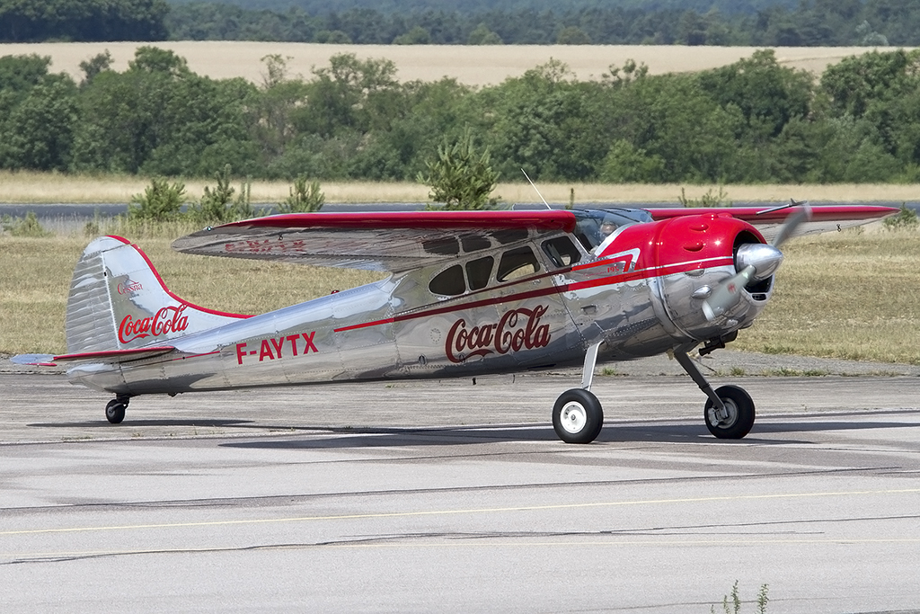 Private, F-AYTX, Cessna, 195A, 14.07.2014, LFSO, Nancy-Ochey, France 




