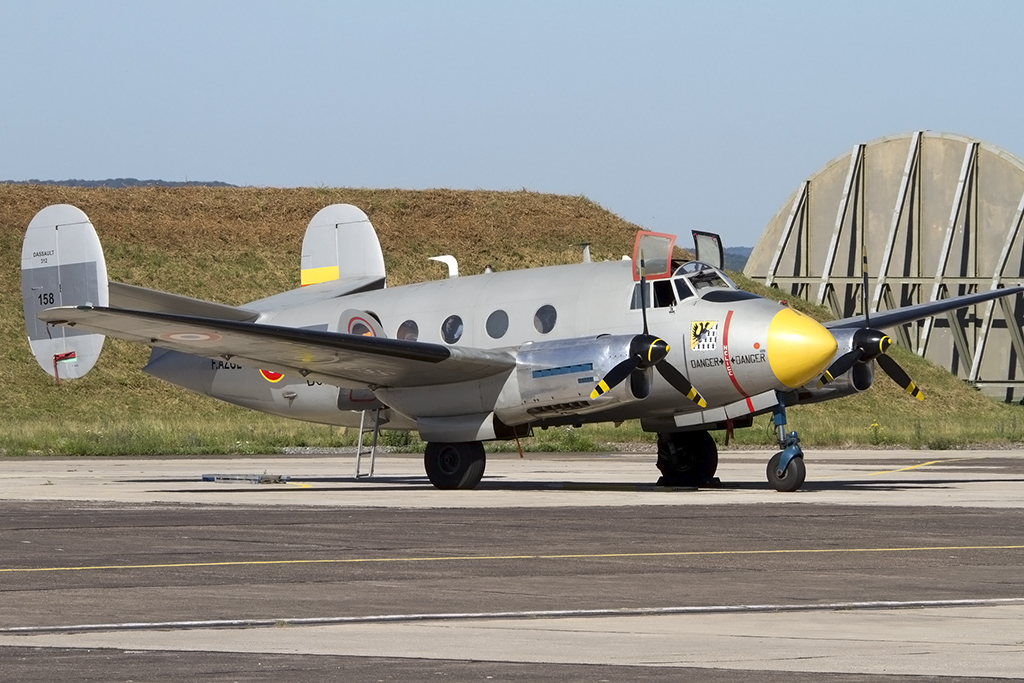 Private, F-AZGE, Dassault, MD-311 Flamant, 28.06.2015, LFSX, Luxeuil, France 




