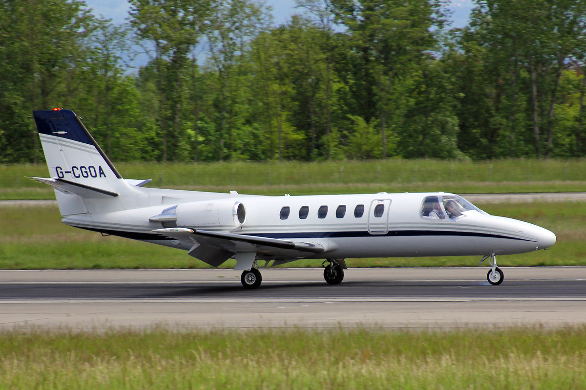 Private, G-CGOA, Cessna 550 Citation II, 18.Mai 2016, BSL Basel, Switzerland.