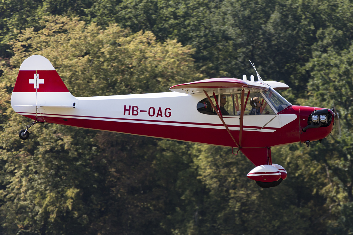 Private, HB-OAG, Piper, L-4J Cub, 09.09.2016, EDST, Hahnweide, Germany 



