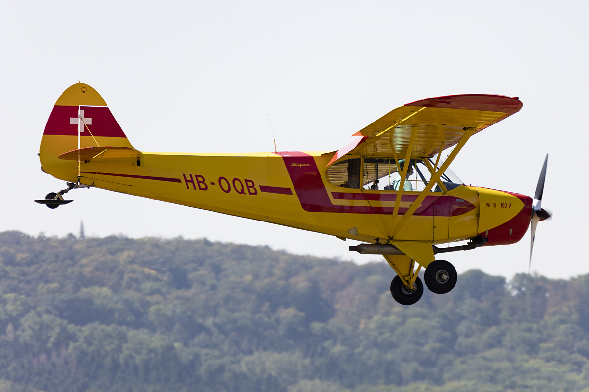 Private, HB-OQB, Piper, PA-18-150 Super Cub, 09.09.2016, EDST, Hahnweide, Germany 



