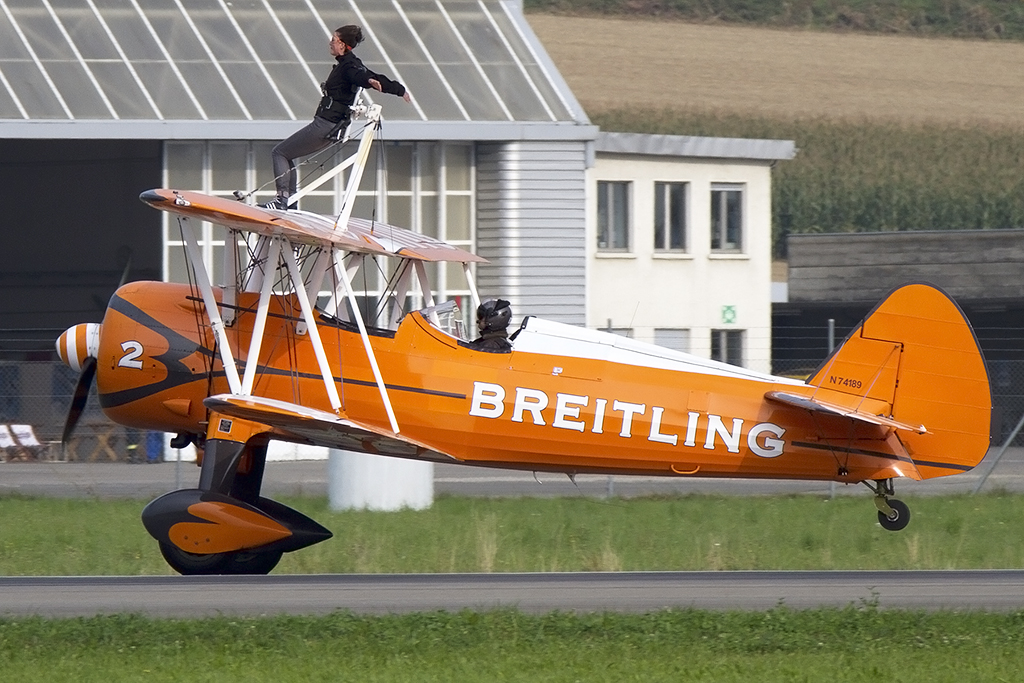 Private, N74189, Boeing, Stearman PT17 Kaydet, 05.09.2014, LSMP, Payerne, Switzerland 




