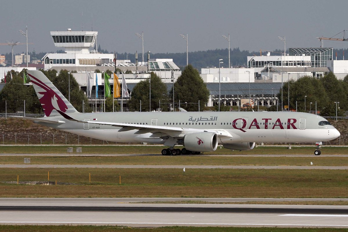 Qatar Airways, A7-ALB, Airbus, A 350-941,  Alfdiyat , MUC-EDDM, München, 20.08.2018, Germany