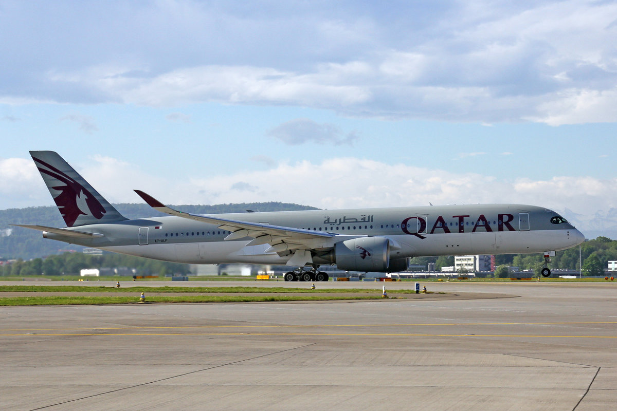 Qatar Airways, A7-ALF, Airbus A350-941, msn: 011, 29.April 2018, ZRH Zürich, Switzerland.