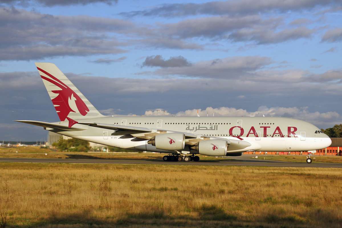 Qatar Airways, A7-APH, Airbus A380-861, msn: 197, 28,September 2019, FRA Frankfurt, Germany.