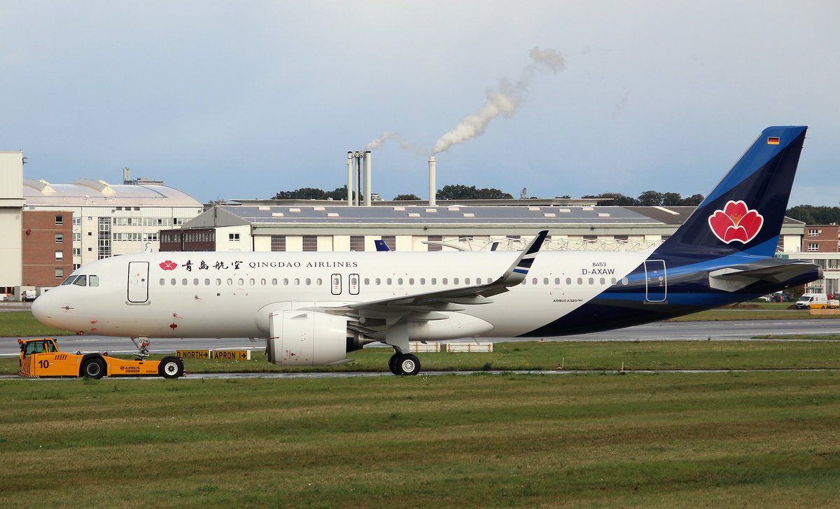 Qingdao Airlines, D-AXAW, Reg.B-302N, MSN 8453, Airbus A 320-271N, 24.09.2018, XFW-EDHI, Hamburg Finkenwerder, Germany 