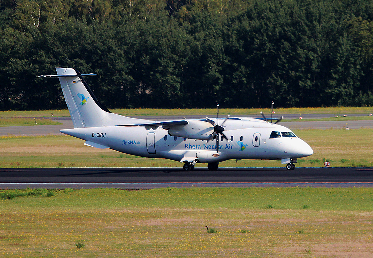 Rhein-Neckar Air Do-328-110 D-CIRJ nach der Landung in Berlin-Tegel am 11.07.2014