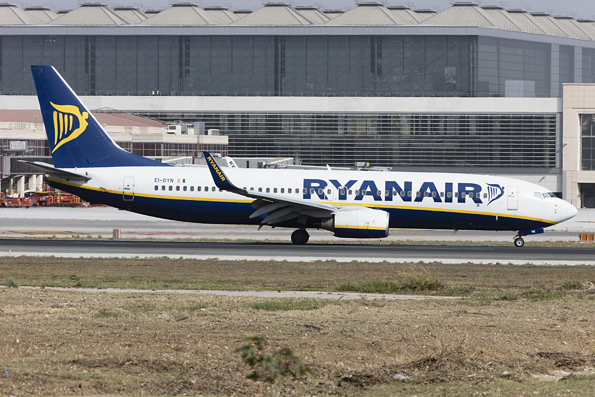 Ryanair, EI-DYN, Boeing, B737-8AS, 27.10.2016, AGP, Malaga, Spain 




