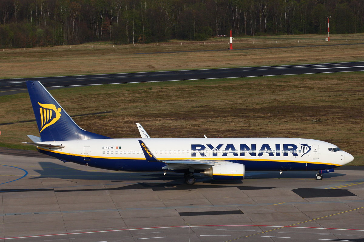 Ryanair, EI-EPF, Boeing 737-800, Köln-Bonn (CGN/EDDK). Aufnahmedatum: 02.04.2017
