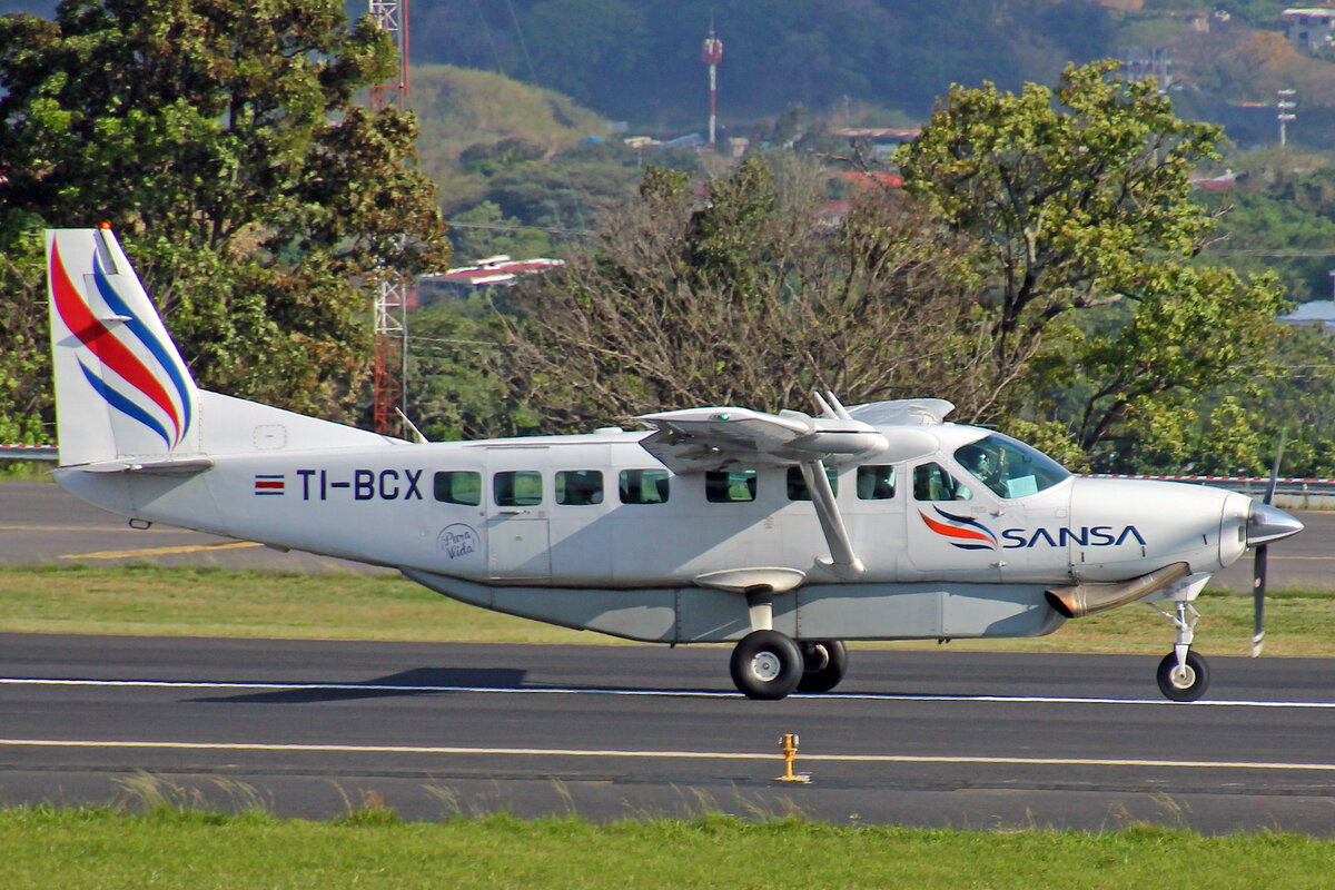 SANSA Servicios Aéreos Nacionales, TI-BCX, Cessna 208B Grand Caravan, msn: 208B2058, 24.März 2023, SJO San José, Costa Rica.
