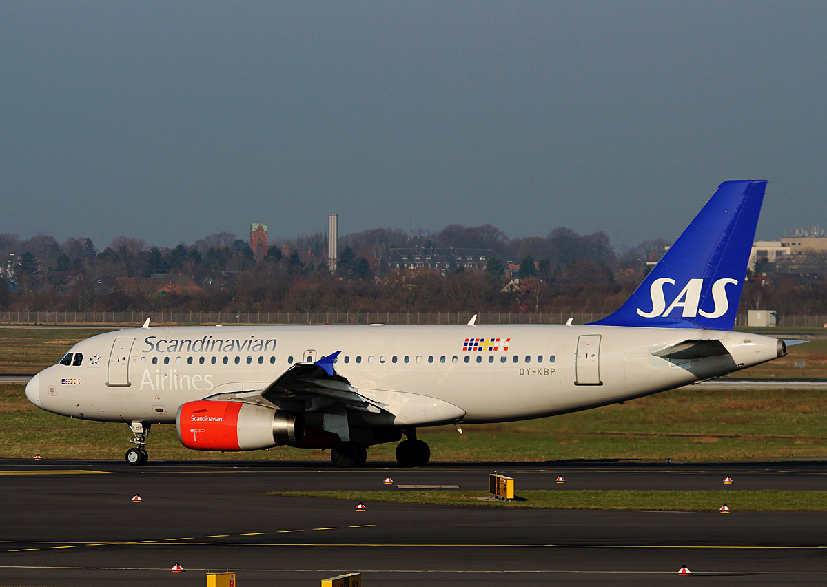 SAS, Airbus A 319-132, OY-KBP, DUS, 10.03.2016