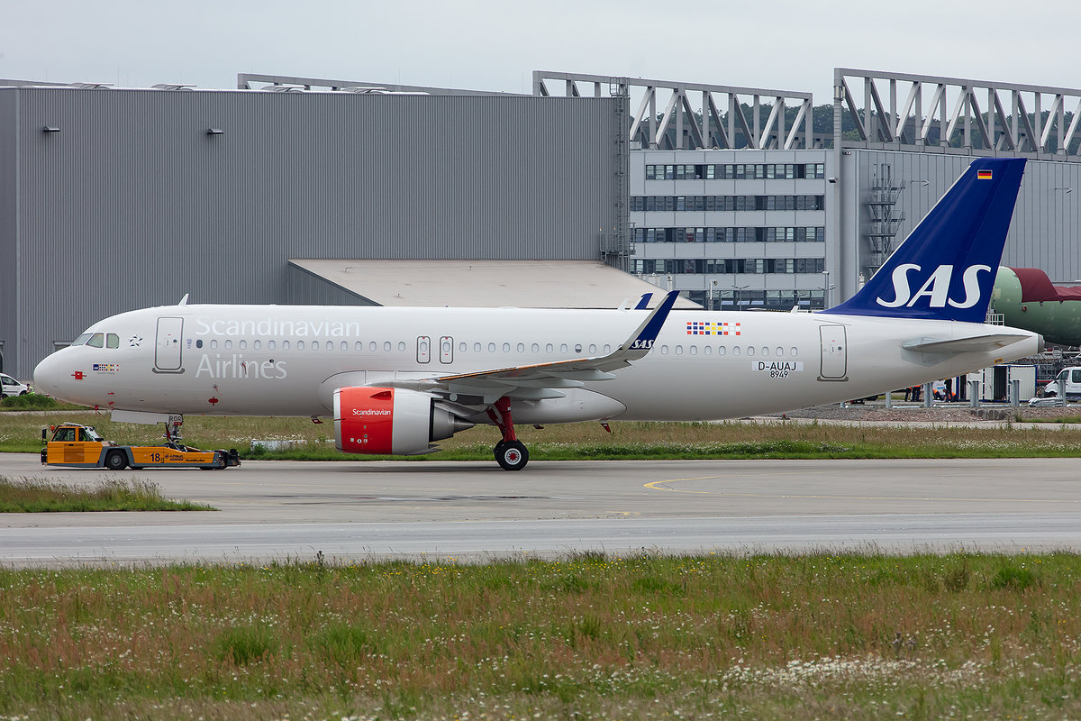 SAS, D-AUAJ, (later Reg.: SE-ROR),Airbus, A320-251N, 12.06.2019, XFW, Hamburg-Finkenwerder, Germany



