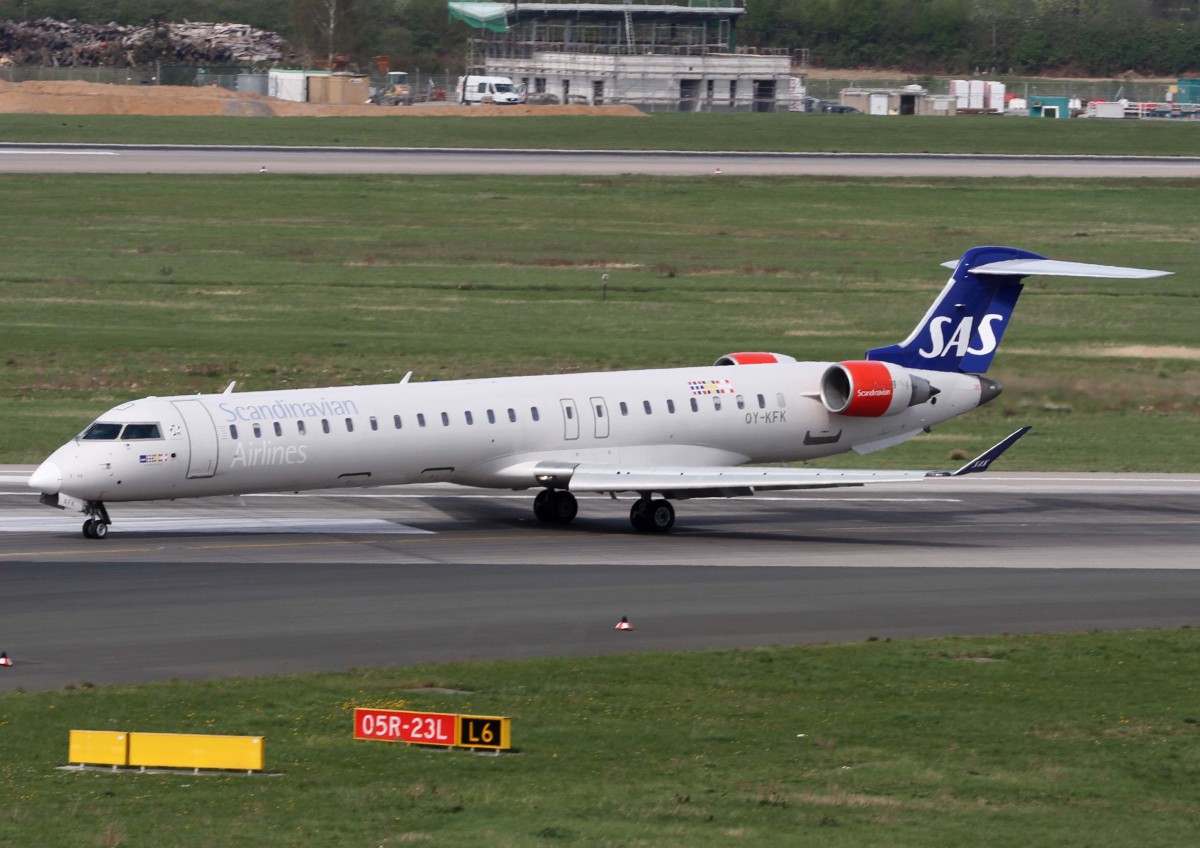 SAS (DK), OY-KFK  Hardeknut Viking , Bombardier, CRJ-900 ER, 02.04.2014, DUS-EDDL, Dsseldorf, Germany 