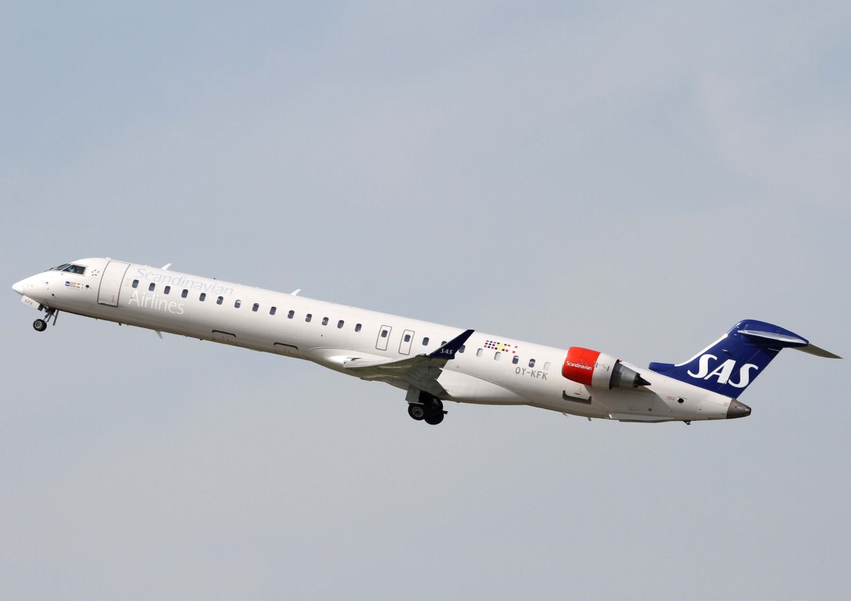 SAS (DK), OY-KFK  Hardeknut Viking , Bombardier, CRJ-900 ER, 02.04.2014, DUS-EDDL, Dsseldorf, Germany 