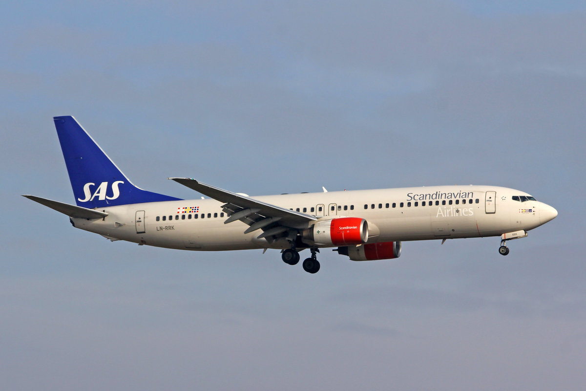 SAS Scandinavian Airlines, LN-RRK, Boeing 737-883, msn: 32278/1169,  Garud Viking , 23.Januar 2019, ZRH Zürich, Switzerland.