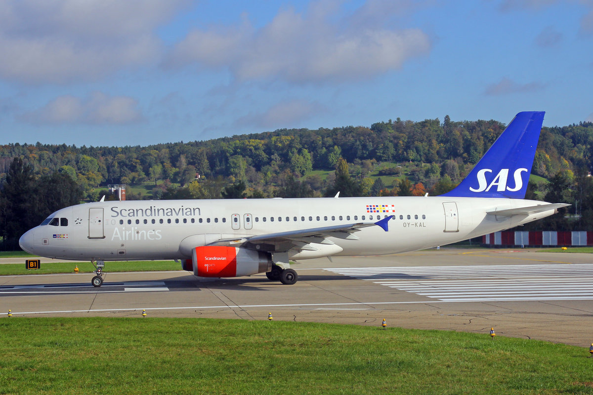 SAS Scandinavian Airlines, OY-KAL, Airbus A320-232, msn: 2883,  Jon Viking , 5.Oktober 2017, ZRH Zürich, Switzerland.