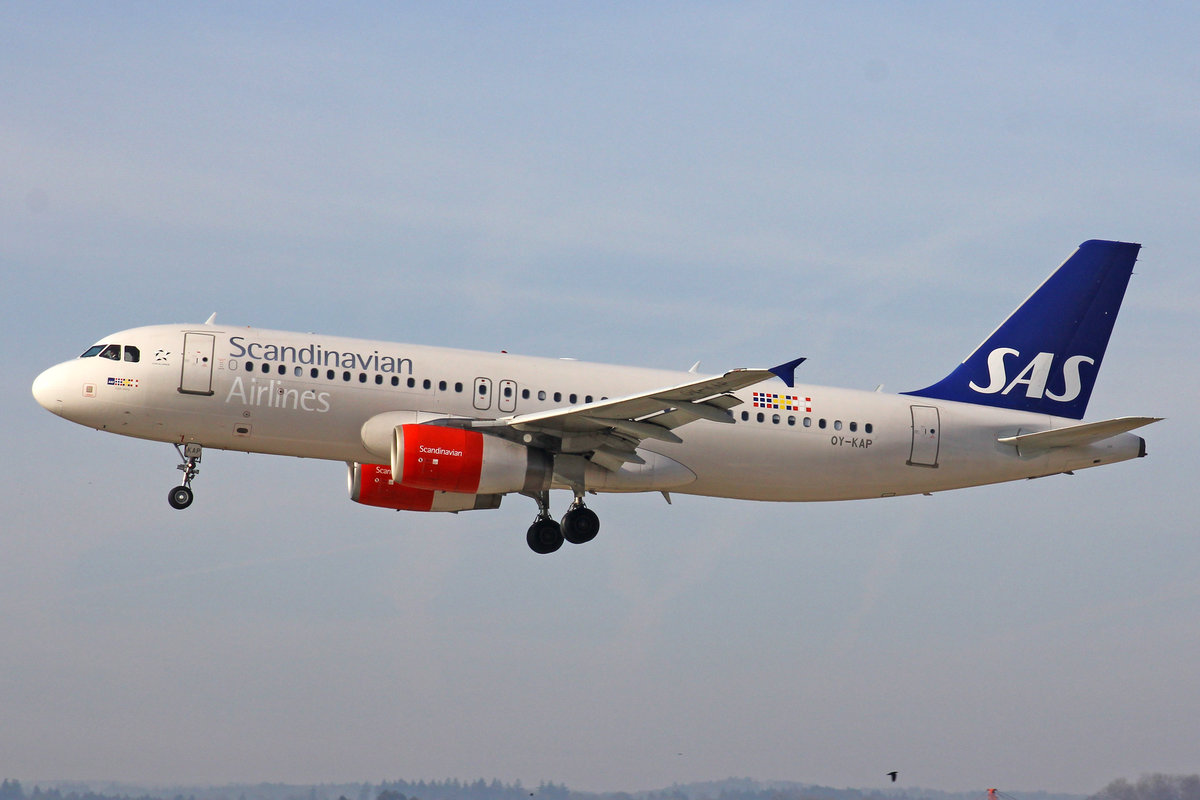 SAS Scandinavian Airlines, OY-KAP, Airbus A320-232,  Viglek Viking , 15.März 2017, ZRH Zürich, Switzerland.