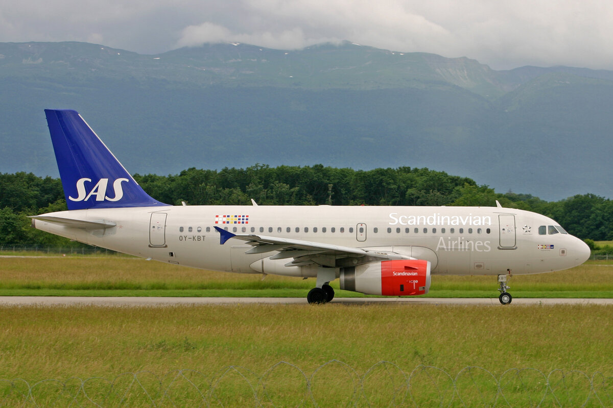 SAS Scandinavian Airlines, OY-KBT, Airbus A319-132, msn: 3292,  Ragnvald Viking , 11.Juni 2008, GVA Genève, Switzerland.