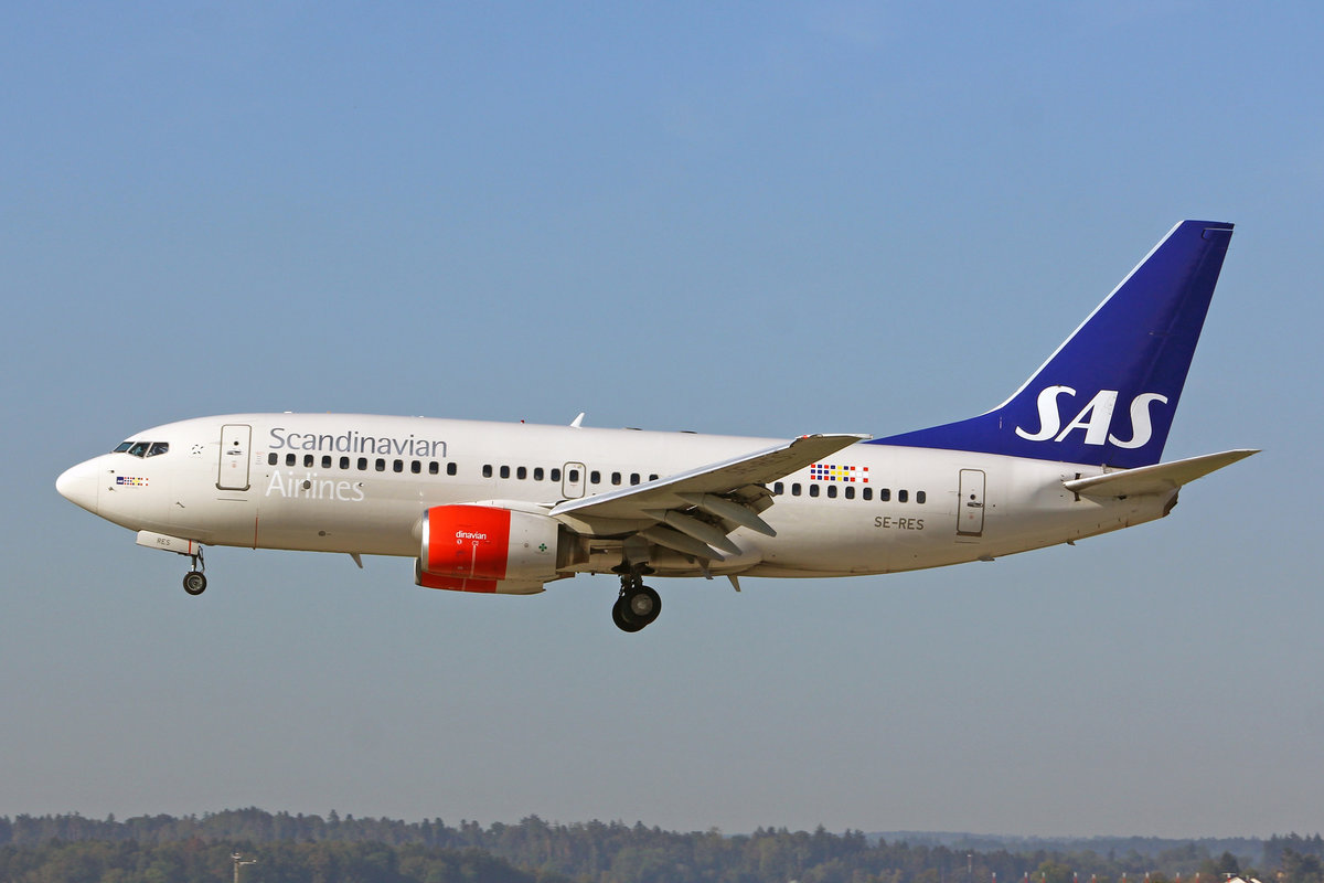 SAS Scandinavian Airlines, SE-RES, Boeing 737-7BX, msn: 30737/687,  Rut Viking , 10.September 2018, ZRH Zürich, Switzerland.