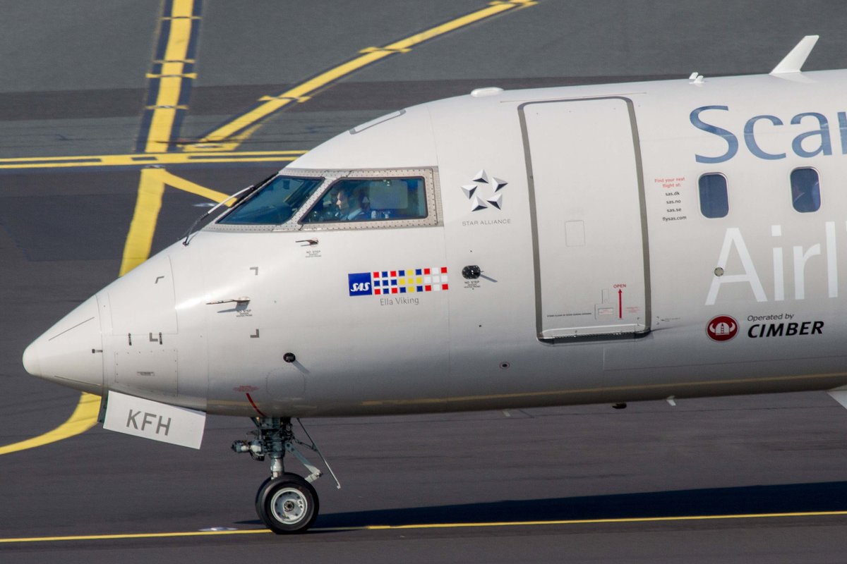 SAS Scandinavian Airlines (SK-SAS), OY-KFH  Ella Viking , Bombardier, CRJ-900 ER (CL-600-2D24) (Bug/Nose), 10.03.2016, DUS-EDDL, Düsseldorf, Germany
