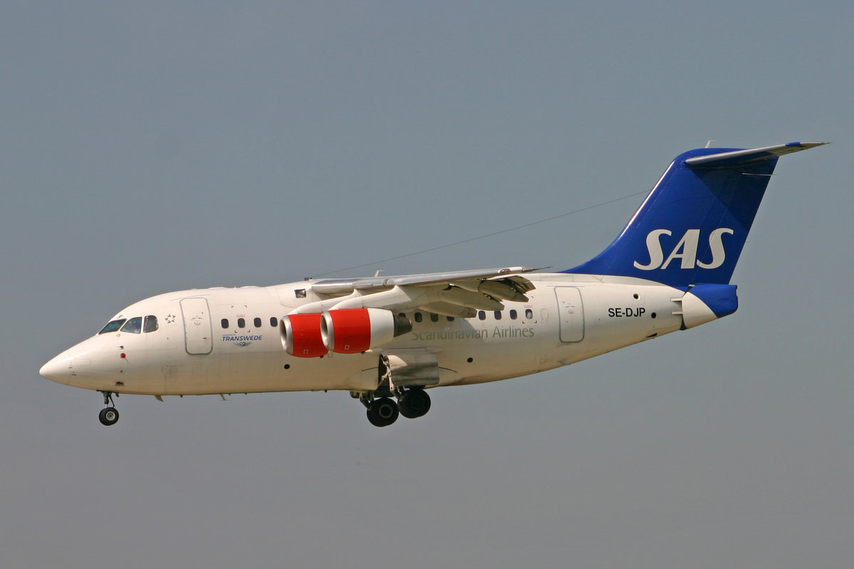 SAS Scandinaviern Airlines (Oprated by Transwede), SE-DJP, BAe Avro RJ70, msn: E1254, 09.Juni 2008, ZRH Zürich, Switzerland. 