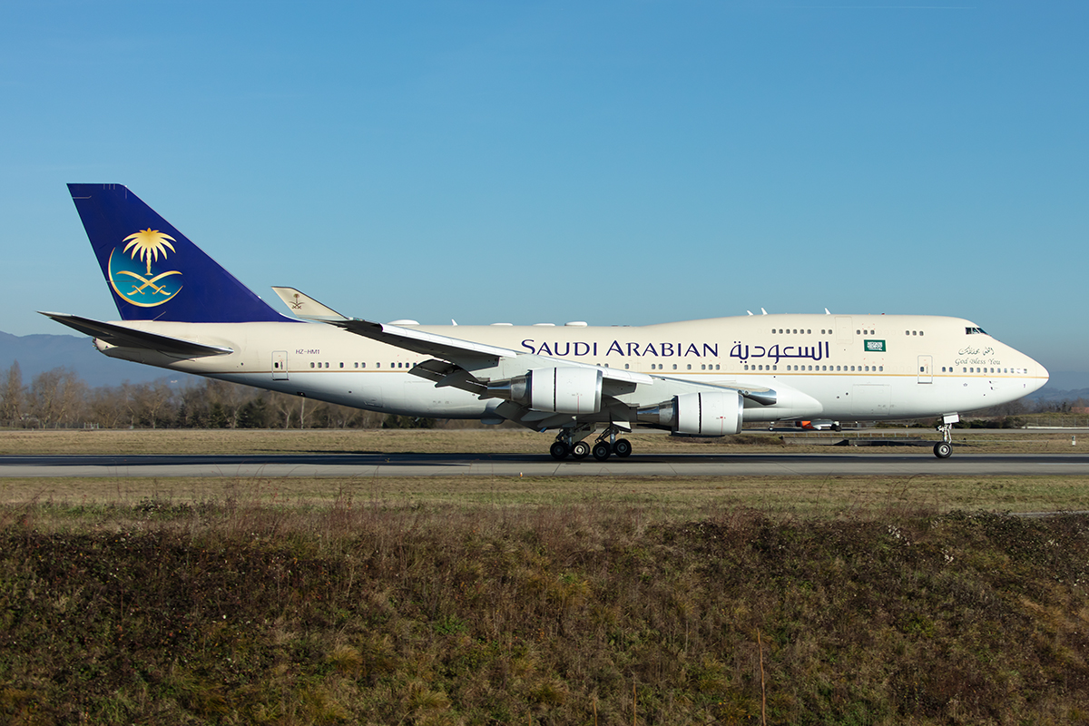 Saudi Arabien Royal Flight, HZ-HM1, Boeing, B747-468, 30.12.2019, BSL, Basel, Switzerland





